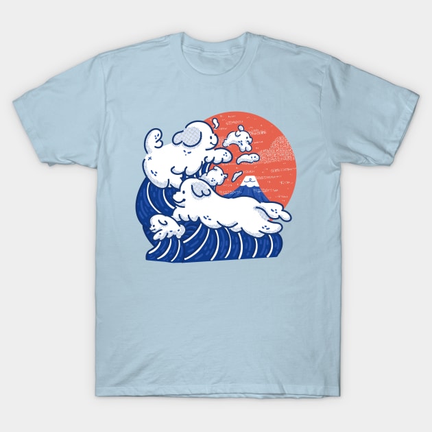 Puppy Waves T-Shirt by Fluffymafi